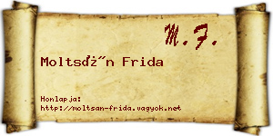 Moltsán Frida névjegykártya